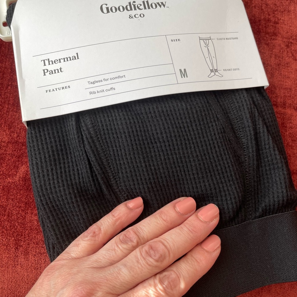 Goodfellow & Co Black Ribbed Thermal Pant